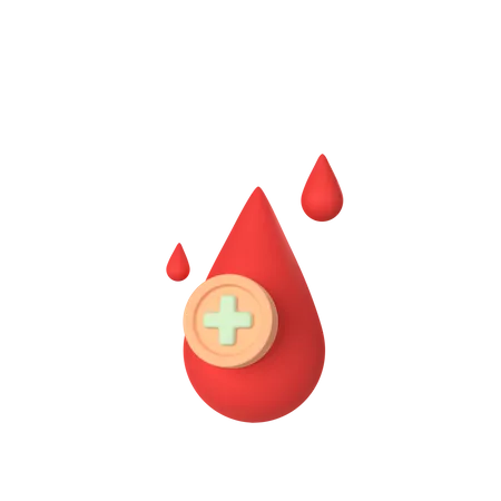 Free Gota de sangre  3D Icon