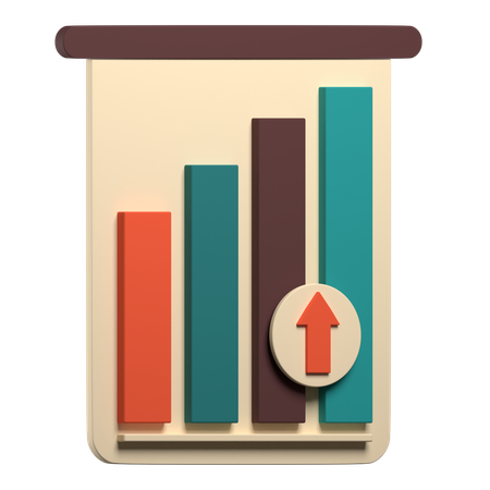 Free Gráfico de aumento  3D Icon