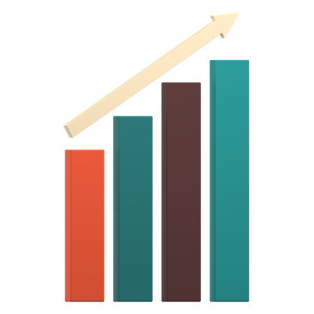 Free Gráfico de aumento  3D Icon