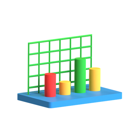 Free Gráfico de barras redondas  3D Icon