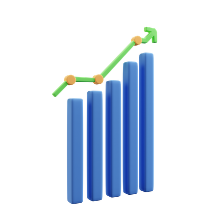 Free Gráfico de crescimento  3D Illustration