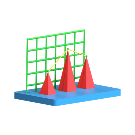 Free Gráfico de montanha  3D Icon