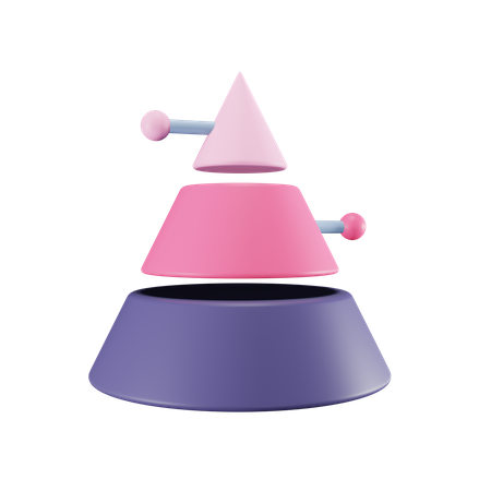 Free Gráfico de pirâmide  3D Icon