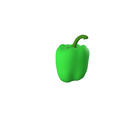 Free Green Pepper  3D Icon