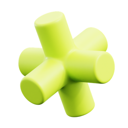 Free 緑のチューブの抽象的な形  3D Icon