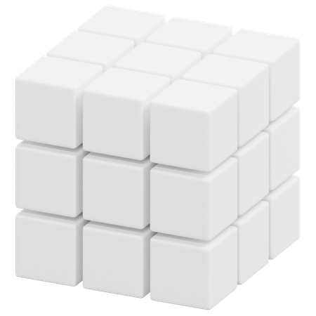 Free Grid Cube Matrix  3D Icon