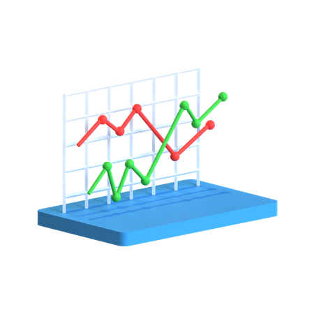 Free Growth Chart  3D Icon