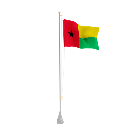 Free Guiné-Bissau  3D Flag