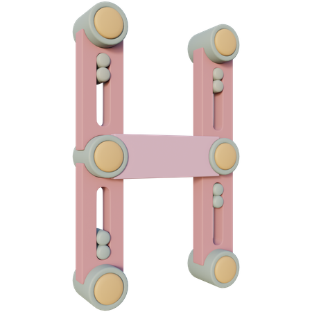 Free H Alphabet  3D Icon