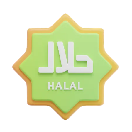 Free Halal Sign  3D Icon