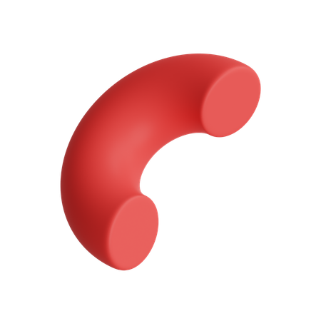 Free Half donut shape  3D Icon