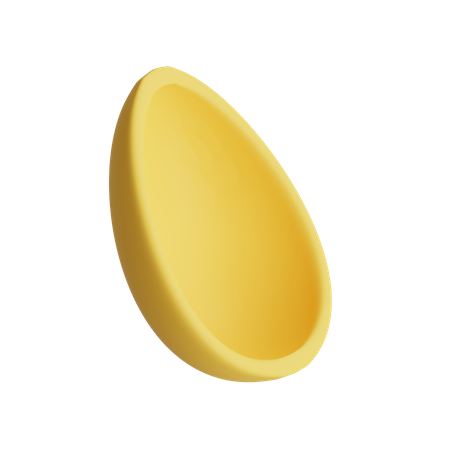 Free Half Egg Shape  3D Illustration