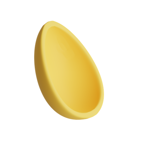 Free Half Egg Shape  3D Illustration