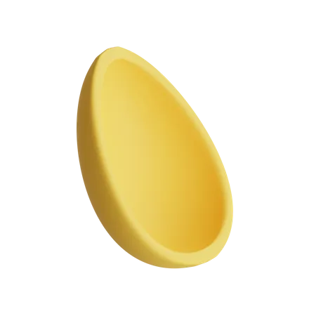 Free Half Egg Shape  3D Illustration