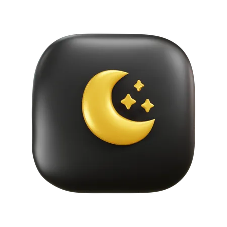 Free Half Moon And Star Weather  3D Icon