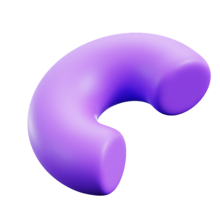 Free Half Torus Abstract Shapes  3D Icon