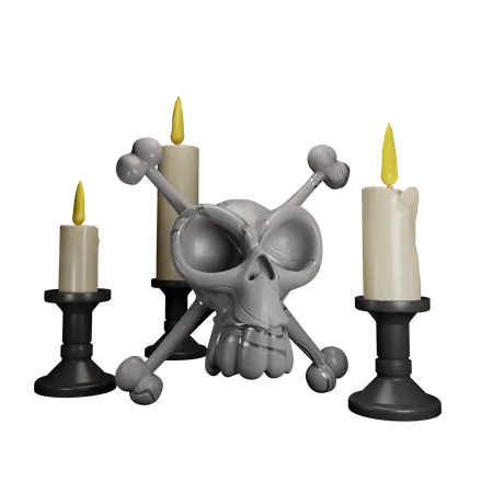Free Halloween Candle 3D Illustration