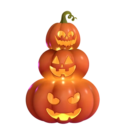 Free Grab This Free 3 D Halloween Pumpkin Face Stack Illustration To Add A Touch Of Festive Spookiness To Your Halloween Projects Its Perfect For Decorations Invitations And More 3D Icon