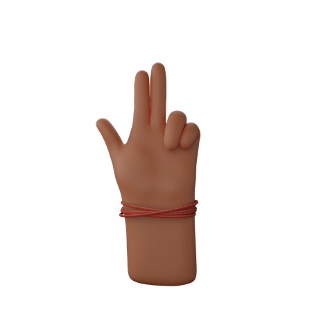 Free Hand showing gun sign with finger  3D Illustration
