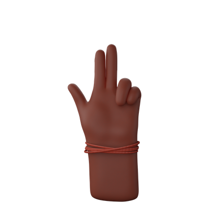 Free Hand showing gun sign with finger  3D Illustration