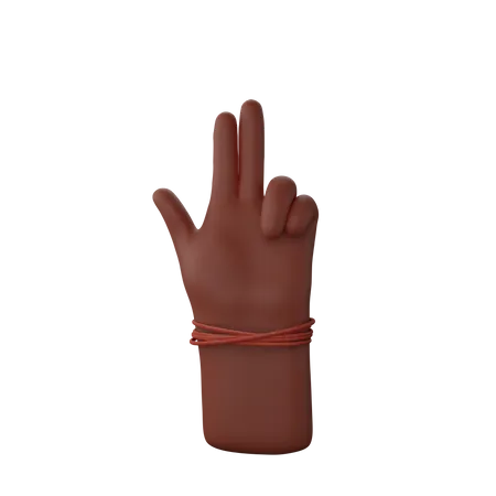 Free Hand showing gun sign with finger  3D Illustration