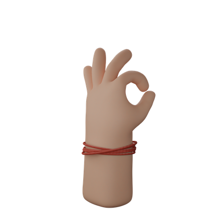 Free Hand showing ok sign  3D Illustration