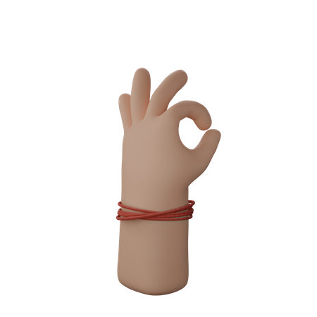 Free Hand showing ok sign  3D Illustration