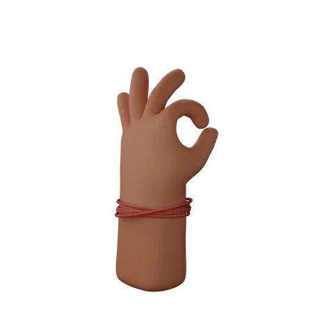 Free Hand showing ok sign  3D Illustration