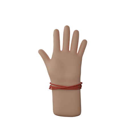 Free Hand showing stop sign  3D Icon