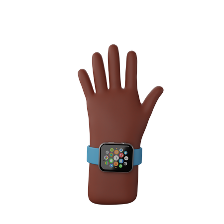 Free Hand with smart watch  3D Icon