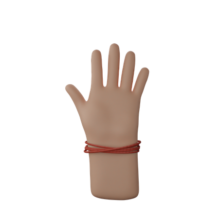 Free Hand zeigt Stoppschild  3D Illustration