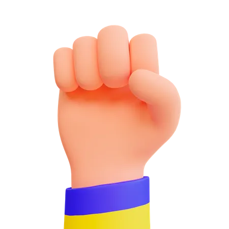 Free Hands clenched suport ukraine  3D Icon