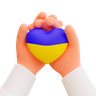 ukraine care hand emoji 3d