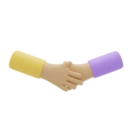 Free Handshake Hand Gesture  3D Illustration