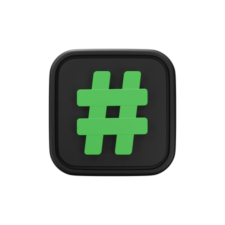 Free ハッシュタグ  3D Icon