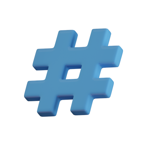 Free Hashtag  3D Icon