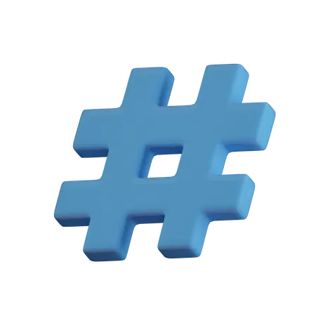Free Hashtag  3D Icon