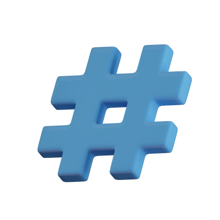 Free Hashtag  3D Icon