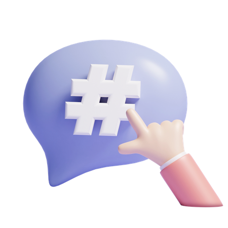 Free Hashtag Symbol  3D Icon