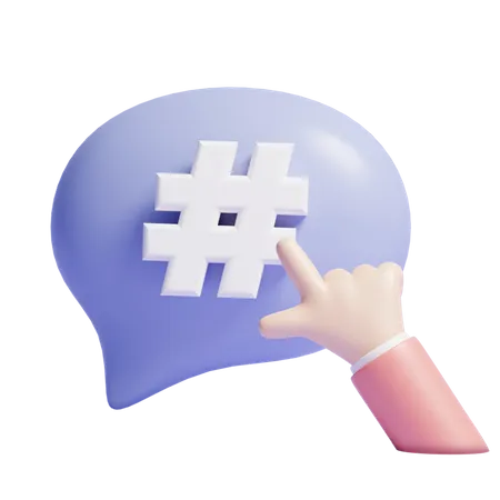 Free Hashtag Symbol  3D Icon