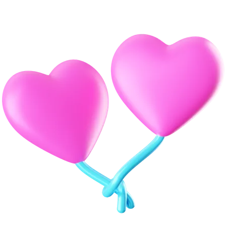 Free Heart shaped Balloon 3D Icon