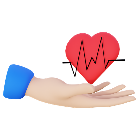 Free Heartbeat  3D Icon