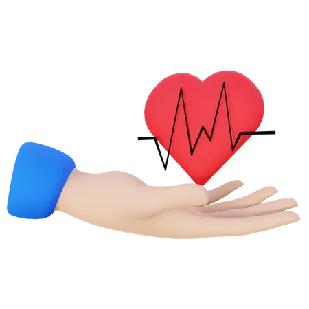 Free Heartbeat  3D Icon