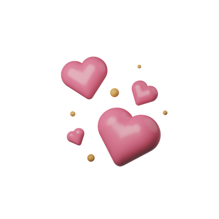 Free Hearts  3D Icon