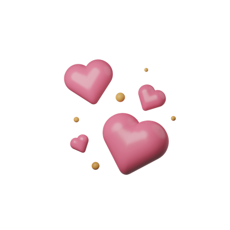 Free Hearts  3D Icon