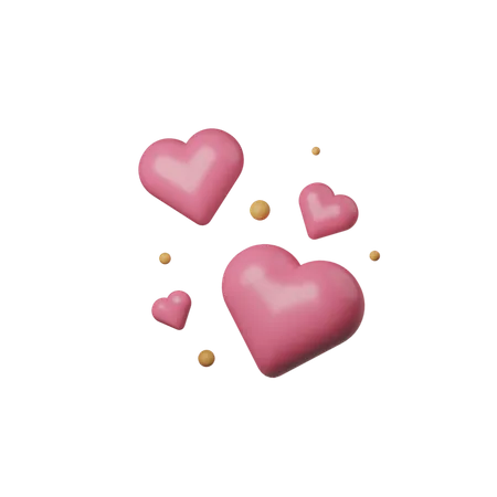 Free Hearts 3D Icon