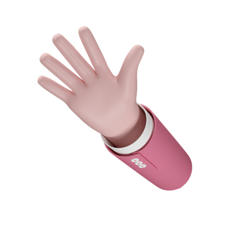 Free Hello Hand Gesture  3D Icon