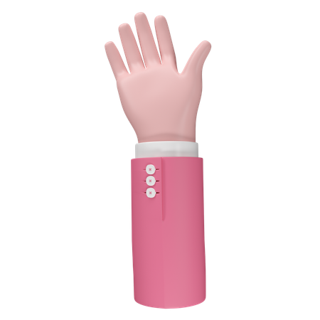 Free Hello Hand Gesture  3D Icon