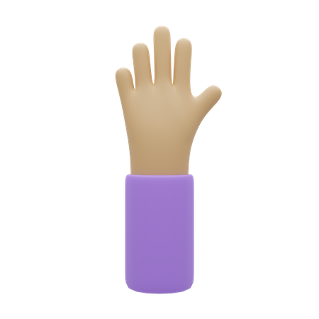 Free Hello Hand Gesture  3D Icon