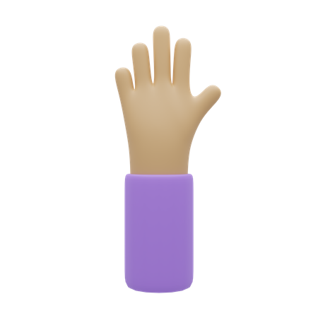 Free Hello Hand Gesture  3D Illustration